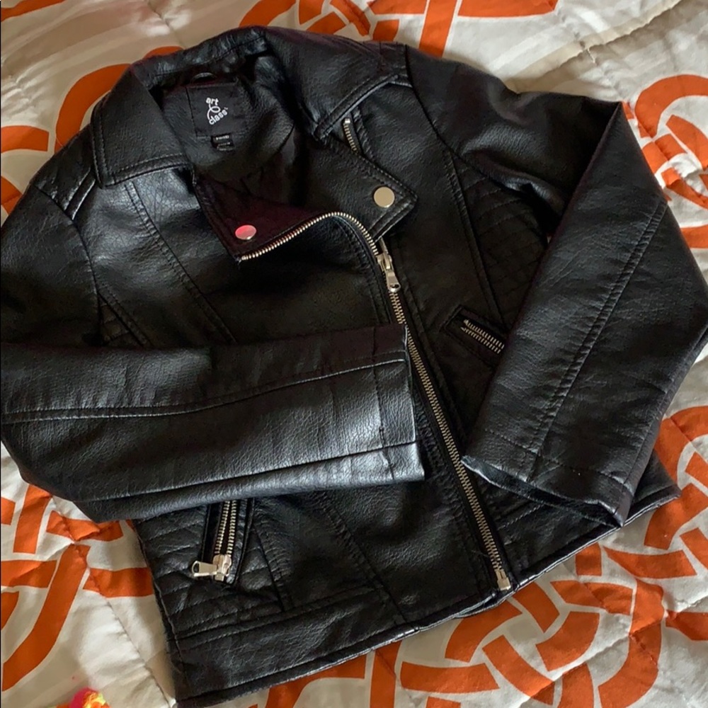 Art Class faux leather zip coat jacket